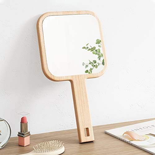 Prijenosno ručno ogledalo, zrcalo za odijevanje od kvalitetnog drva, ručno ogledalo za putovanje, kozmetički salon za šminkanje