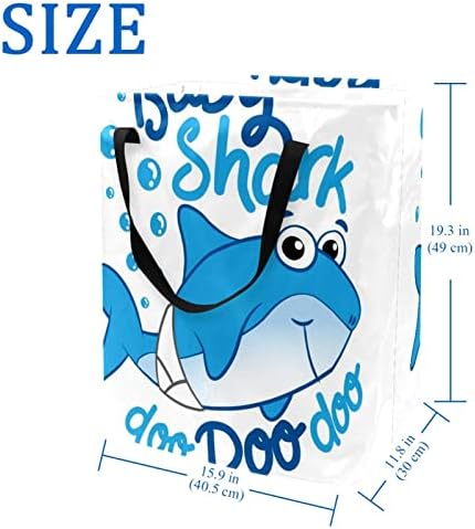 Dječji morski pas s plavim mjehurićima sklopiva košara za rublje vodootporne košare za rublje od 60 litara košara za pranje