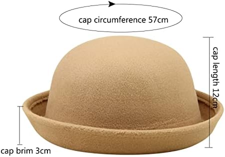 Kamiondžijski šeširi u trendu s kovrčavim vrpcama širokim rubom, šeširi šešira za kuglanje koje se mogu pere zimske pamučne