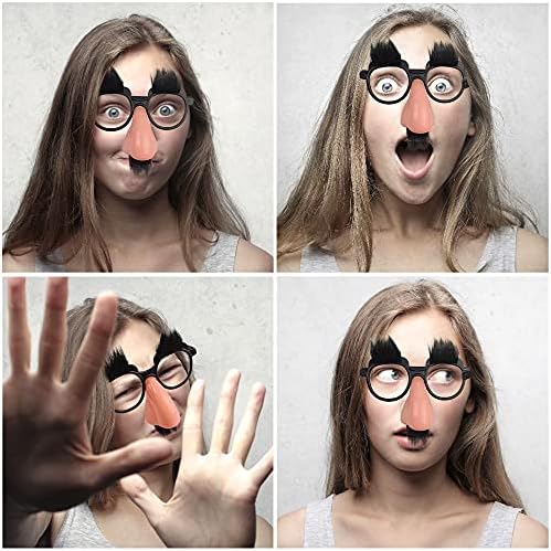 6 komada maskirne naočale sa smiješnim nosom, obrvama i brkovima savršene su usluge za kostimirane zabave za Noć vještica