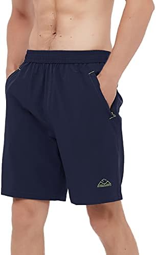 Basudam muške atletske kratke hlače tanke brzo suhe lagane džepove s patentnim zatvaračem koji trče kratke hlače tenis na
