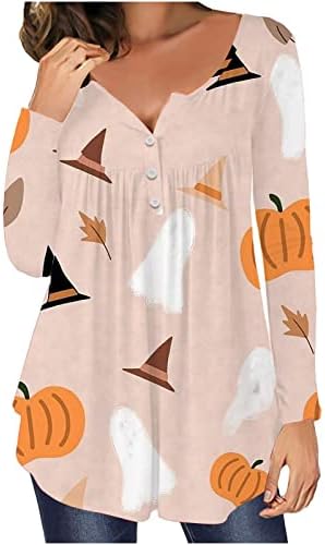 Crewneck Henley tshirts Teen Girl Sleeve Festival Halloween Lounge Slatka naplata kardigan bluza Tees Women Xq