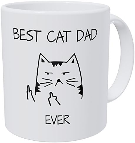 Vampumtuk najbolji mačji tata ikad mačje lice prsti 11 oz smiješna šalica za kavu