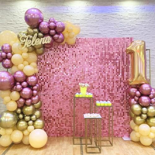 Pozlaćena zidna pozadina ružičaste svjetlucave pozadinske ploče za zabavu vjenčanje rođendan angažman djevojačke obljetnice