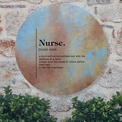 Definicija medicinske sestre Typografija Metal Sign Definicija dočeka znak znak Personalizirani citat zidna umjetnička seoska