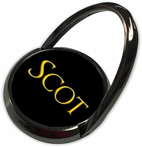 3Drose Scot Atraktivno muško ime u SAD -u. Žuto na crnom talismanu - Telefonski prstenovi