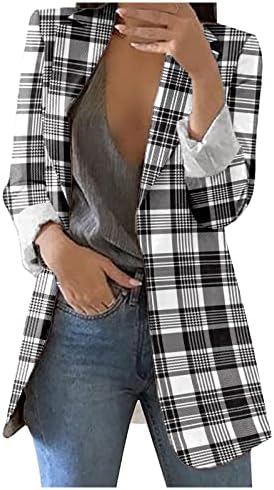 Ženski tiskani kardigan formalno odijelo dugih rukava poslovni kaputi kaputi