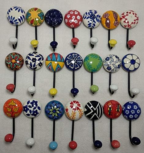 ZOYA - Keramičke gumbe razne keramičke kuke ručno obojene kuke ukrasne kuke kuhinjske zidne kuke Batheroom kuke kaput vješalice