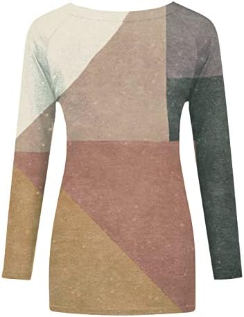 Ženska kapi duksa dukserica vrhova casual creveck tunika colorblock atletski preveliki pulovers bluza