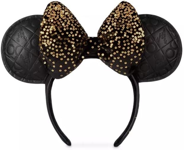 Disney Parks - Minnie Mouse Ear Traka za glavu - Walt Disney World 50. godišnjica - Crno i zlato