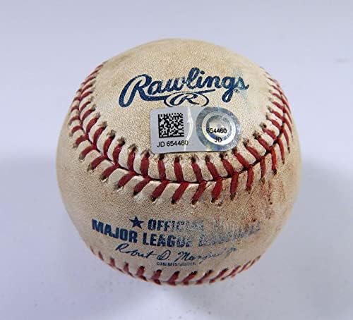 2019 Milwaukee Brewers Pit Pirates Game Rabljeni bejzbol Lorenzo Cain 3 RBI Double - MLB igra korištena bejzbola