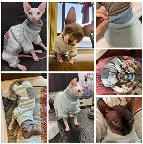 Mačke bez kose odjeća Pamuk džemper Košulja prozračna jesenska zima toplo nošenje mačje odjeće odjeće za sphynx, cornish