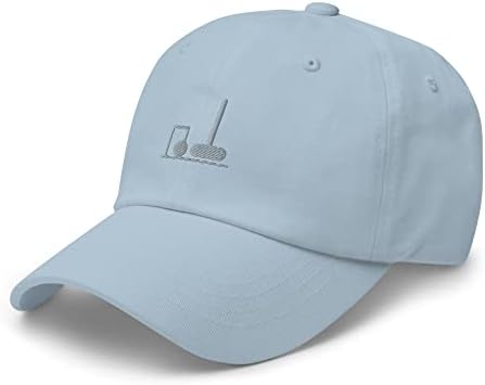 Croquet šešir, vezeni unisex bejzbol šešir, pokloni s kroketom, kapica s kroketom, dizajn 2.