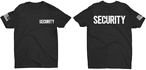 NYC Factory Security Majica prednjim stražnjim tiskanjem muških tinejdžerskih događaja Uniform zaslon za ekranu ispisano