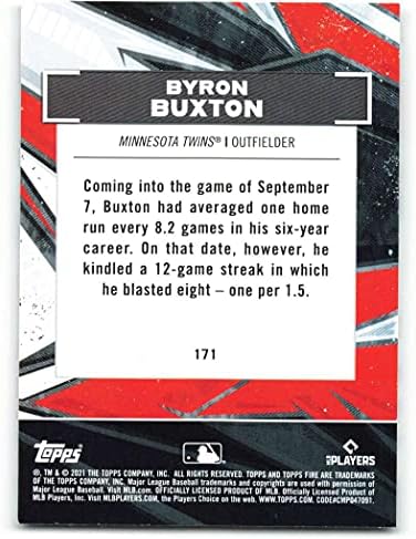 2021 Topps Fire 171 Byron Buxton NM-MT Minnesota Twins BASEBALL MLB
