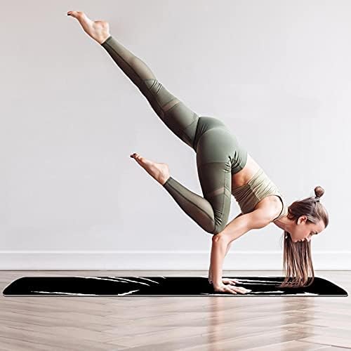 Prostirka za jogu s ogrebotinama i crnim uzorkom ekološka neklizajuća prostirka za fitness za pilates i vježbe na podu