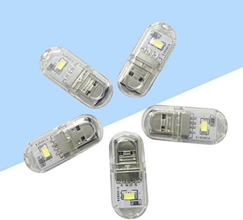 Osaladi 6pcs toplo svjetlost mini veličina prijenosna USB snaga noćna svjetlost dvostrana svjetlucava darovna svjetlost prijenosna