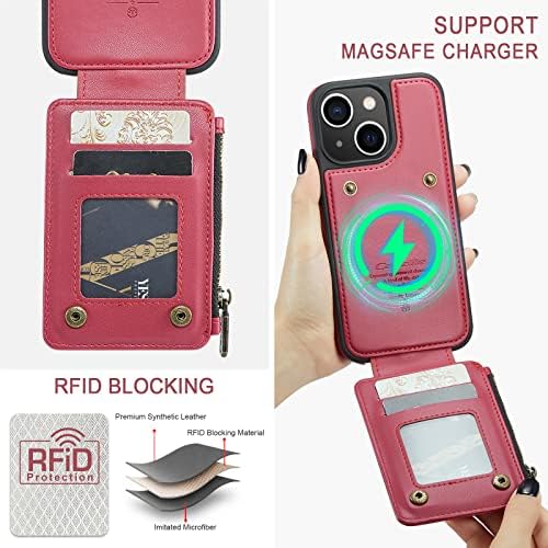 Torbica-novčanik FLIPALM za iPhone 14 Plus Flip-case, kompatibilan s punjačem MagSafe, zaštitna torbica-knjižica premium