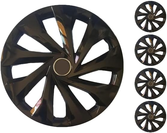 Copri set od 4 kotača 15-inčni crni hubcap Snap-on odgovara Toyota Corolla