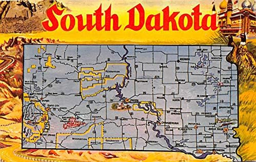 Pozdravi Južne Dakote iz Južne Dakota SD razglednice