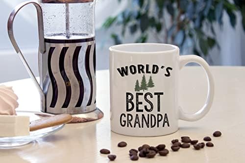 Najbolja svjetska šalica za kavu Djed smiješni Djed dvostrana keramička šalica od 11 oz šalica za kavu, čaj s mlijekom, djed,