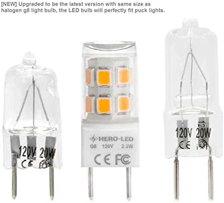 Smjenski галогенно-ksenon žarulja HERO-LED G8-17S-WW27 T4 G8 LED, 2,3 W, ekvivalent od 20 W, pozadinsko Osvjetljenje ispod