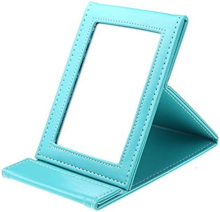 ogledalo za šminkanje u boji, višenamjensko sklopivo prijenosno Ogledalo za šminkanje za putovanja u plavoj boji