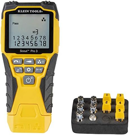 Klein Tools VDV501-851 Komplet za ispitivanje kabela, 5 daljinskih upravljača i 80024 Racheting Data Cable i CAT6 utikač