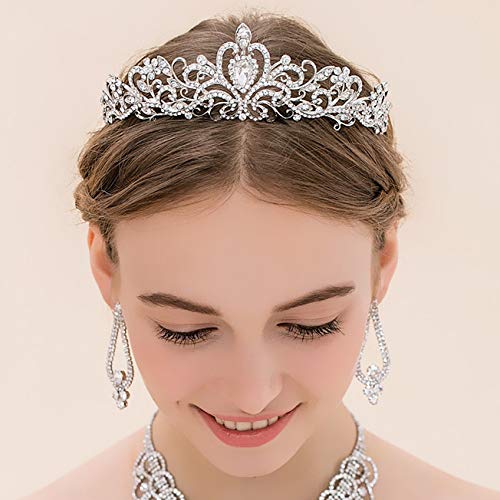 Gangel barokne krune s rhinestones Vintage češalj za kosu tijare s kristalnom krunom Pribor za kosu za djevojčice vjenčanje