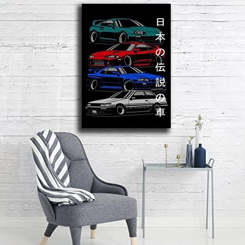 JDM CAR PLAST RX7 FD3S Klasična platna zidna umjetnost Legende Essential GTS Sportski automobil Plakati dnevne sobe Umjetničke