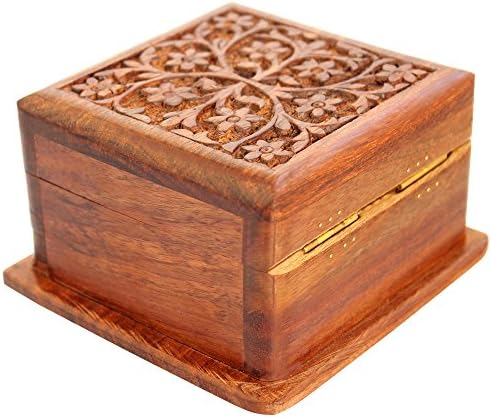 Kutija nakita indijskog pogleda | Čarobna kutija | Tajna kutija - poklon kutija s otvaranjem trikova - Organizatorska kutija