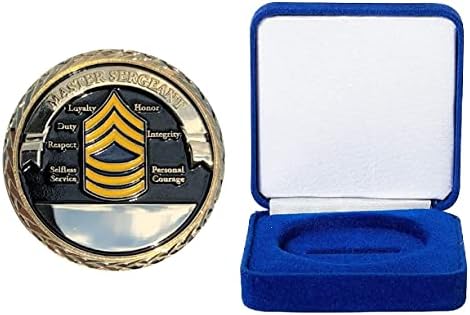 Vojni narednik Sjedinjenih Država Vojnik vojnika za život Coin i Blue Velvet Box