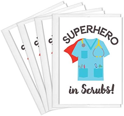 Sitni izrazi - Super heroj u Scrics kartici postavljeno za medicinske sestre, liječnike, EMT -ove i medicinsko osoblje s