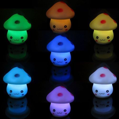 7 boja romantična gljiva božićno LED noćno svjetlo na baterije za zabave ...