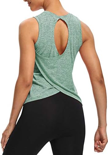 Bestisun joga vrhovi labavi fit backless trening atletic ples vrh otvoreni leđa košulje za žene za žene