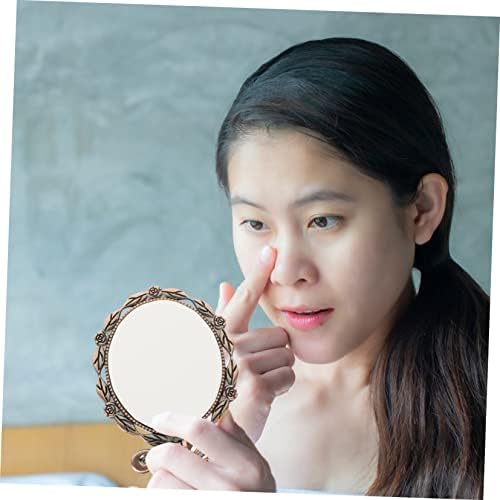 Fomiyes ispraznost ogledalo prijenosno ogledalo prijenosna šminke sa laganim okruglim ogledalom stojeći zrcalo kompaktno
