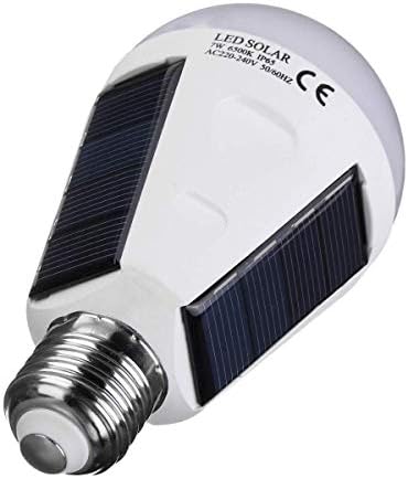 JF-XUAN led žarulje 3pcs 7 W Solarni E27 LED hitne svjetlo Kampiranje Punjiva žarulja Šator s kukom Prijenosni