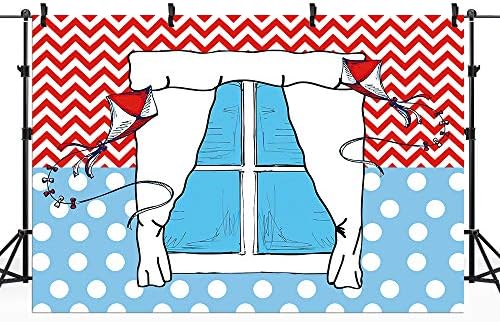 Snježna pahuljica crtani prozor ilustracija zmaja pozadina za fotografiranje mačji šešir u crveno-bijelim prugama pozadina