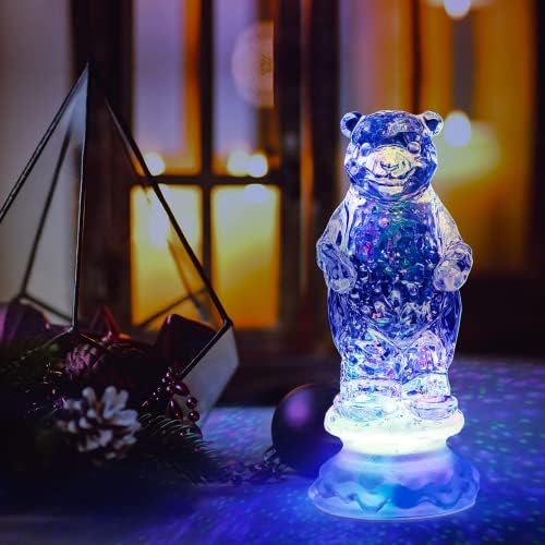 Noćno svjetlo koje mijenja boju s timerom Božićni pokloni za djecu kćer pokloni za djevojčice svjetlucavo svjetlo za medvjede