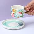 Miniso Tropska keramička šalica za kavu s podmornicom i ručka 6,8oz porculanske šalice kave za kavu kamena čaša čaša, novitet