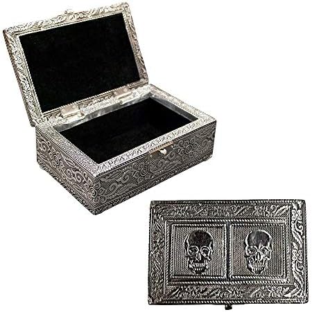 Vintage kutija za nakit / 9 stilova / brončani ili srebrni metalik s cvjetnim naglascima / Savršeno za naušnice, ogrlice