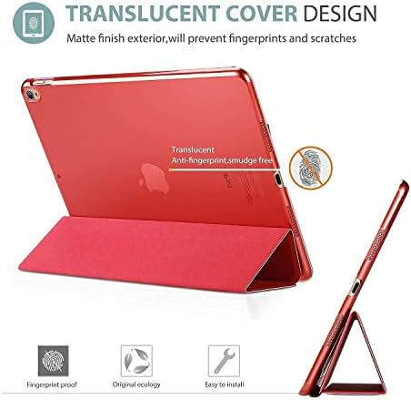 ProCase iPad Air 3 10,5 2019 / iPad Pro 10,5 2017 crveni Slim tvrdog školjki sa paketom sa staklenim zaštitnikom zaslona