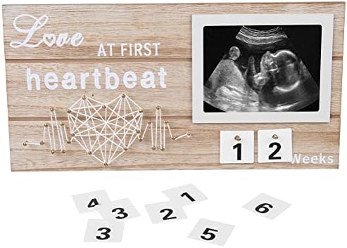 EastVita okvir za slike drveni kreativni ultrazvučni odbrojavanje fotookvir za bebe majku Dekoracija poklon sobe 1 set