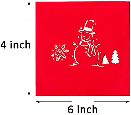 Joyin Pack od 7 pop-up 3D božićnih čestitki Jedinstveni dizajni i omotnice 6 x 6 za zimsku božićnu sezonu, blagdanske poklon