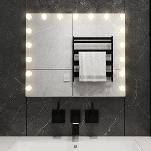 Toaletno ogledalo s osvjetljenjem od 17 LED žarulja, ogledalo za šminkanje s podesivim osvjetljenjem od zaslona osjetljivog