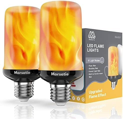 【Nadogradnja plamen】Led žarulja Morsatie s plamenom, 4 načina treperenje lampice sa senzorom sile gravitacije žarulja E26