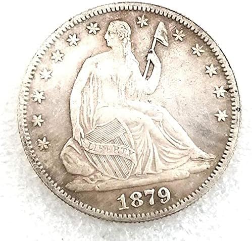 1879. Stara replika Antička sloboda, američka komemorativna kovanica, necirkulirani zalutali nikl američki morgan morgan
