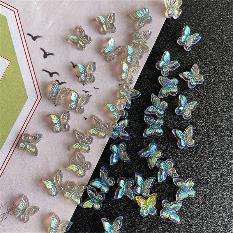 3d leptir pop art art dijelovi kawaii šareni kristalni šarm gradijent japan serije ručni alati za nokte 10 mm -