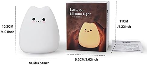 Noćna lagana svjetiljka za djecu Dječja vrtića Dječja rasvjeta LED crtana slatka mačka silikonska svjetiljka Šarena boja