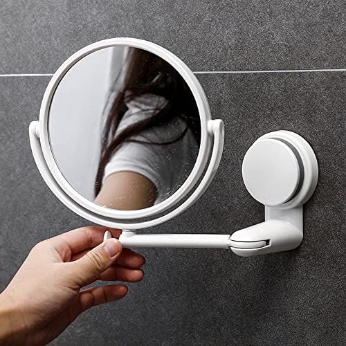 Sklopivo ogledalo za šminkanje zidno ogledalo za toaletni stolić bez bušilice okretno ogledalo za kupaonicu sklopiva dvostrana